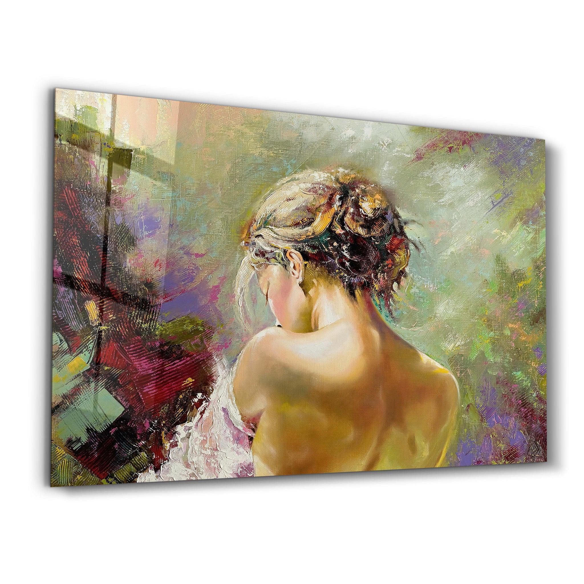 Oil Painting - Alone | Glass Wall Art - Artdesigna