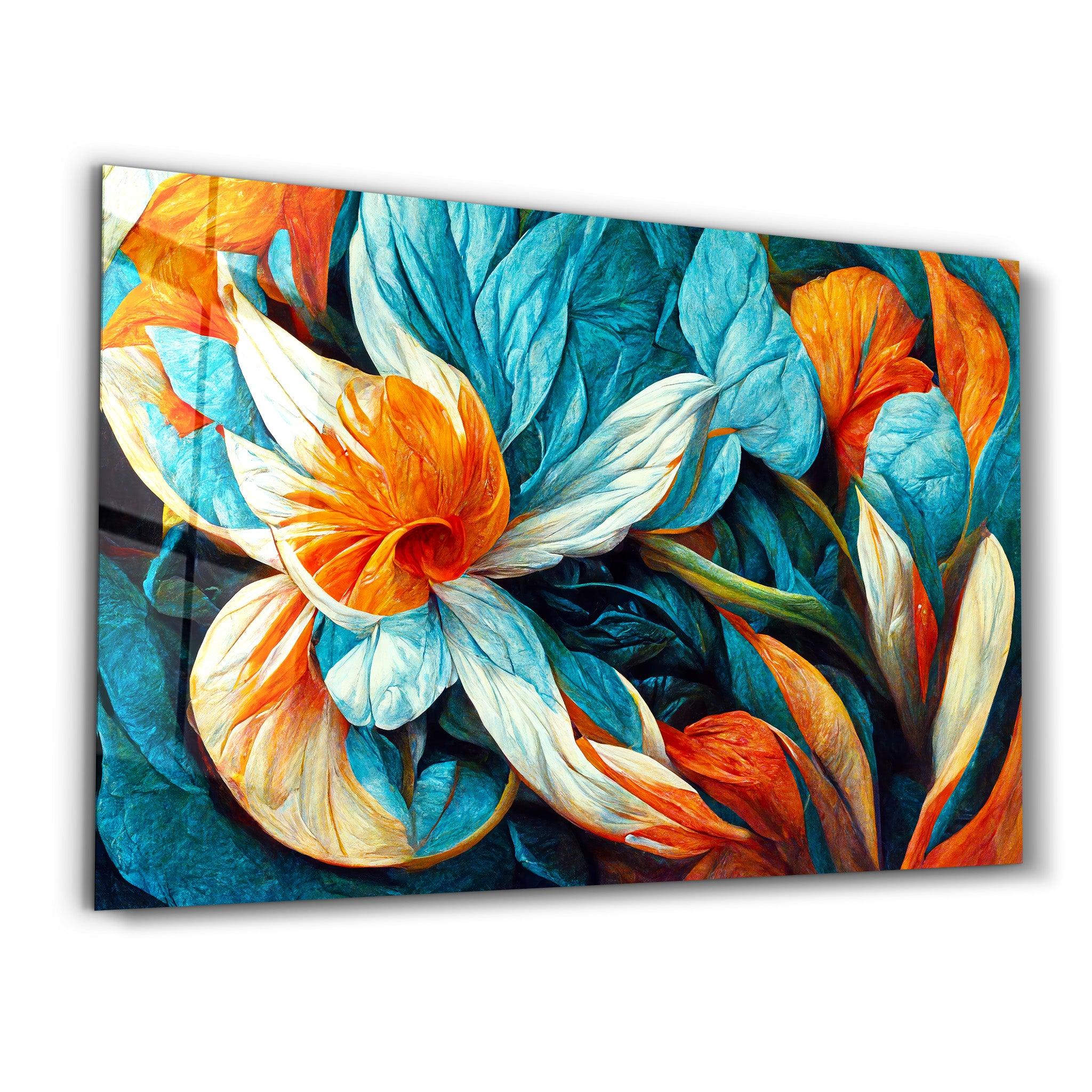 Flowers of Secret Garden 3 | Designers Collection Glass Wall Art - Artdesigna