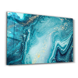 Marble Collection H15 - Ocean | Glass Wall Art