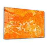 Marble Collection H18 - Orange Juice | Glass Wall Art