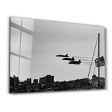 Fighters Retro American | Glass Wall Art