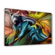 Abstract Strokes | Glass Wall Art - Artdesigna