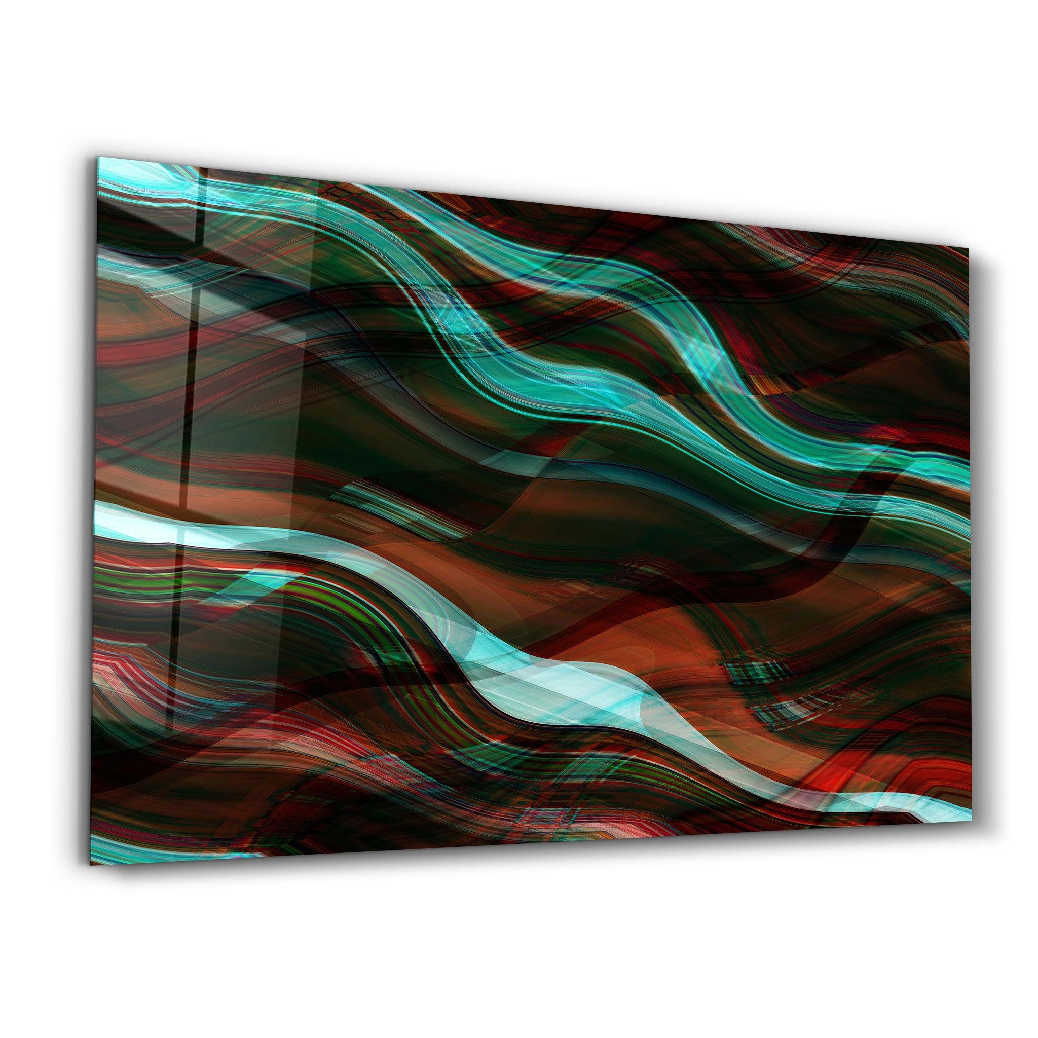 Abstract Lines | Glass Wall Art - Artdesigna