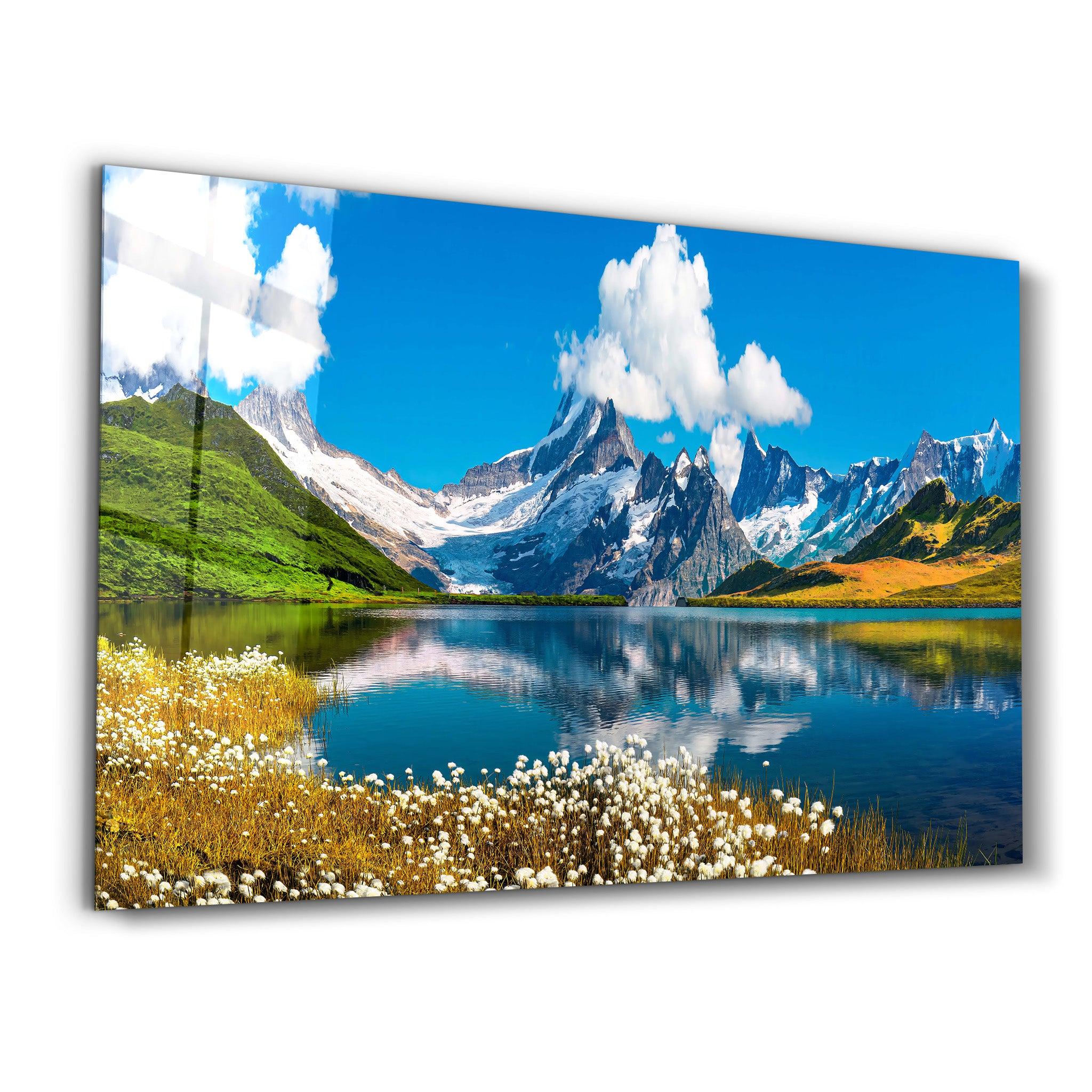 Peaks Eiger, Jungfrau-Switzerland | Glass Wall Art - Artdesigna