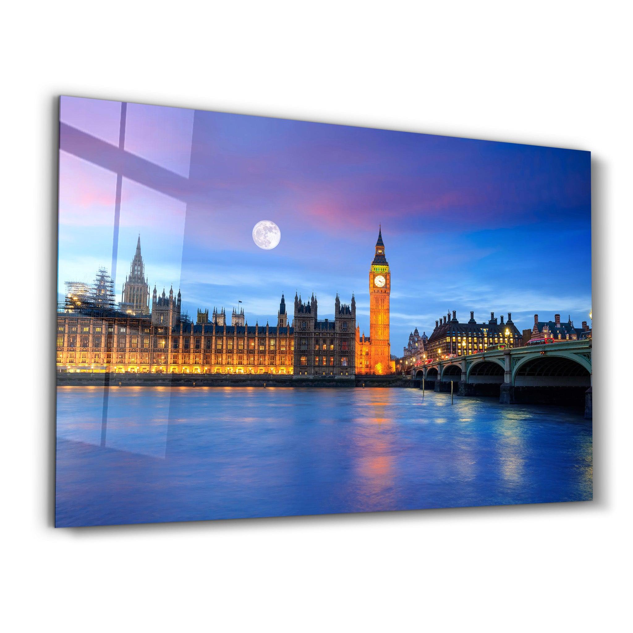 London Skyline - UK | Glass Wall Art - Artdesigna