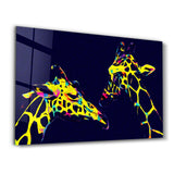 Colormix Giraffes | Glass Wall Art