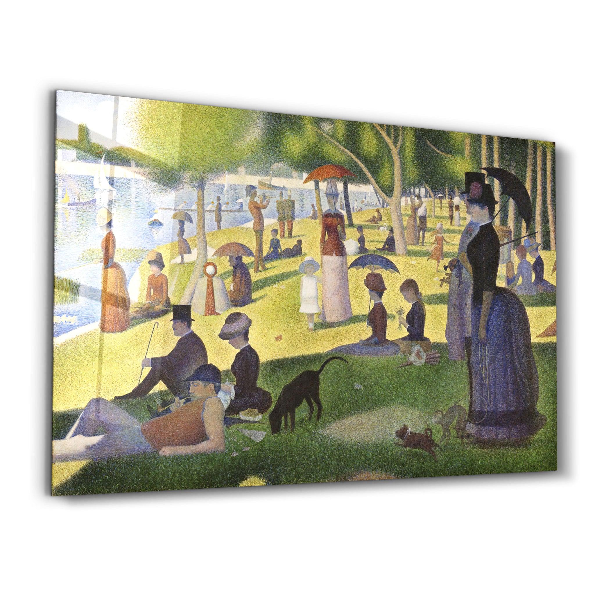 A Sunday on La Grande Jatte (1884) by Georges Seurat | Glass Wall Art - Artdesigna