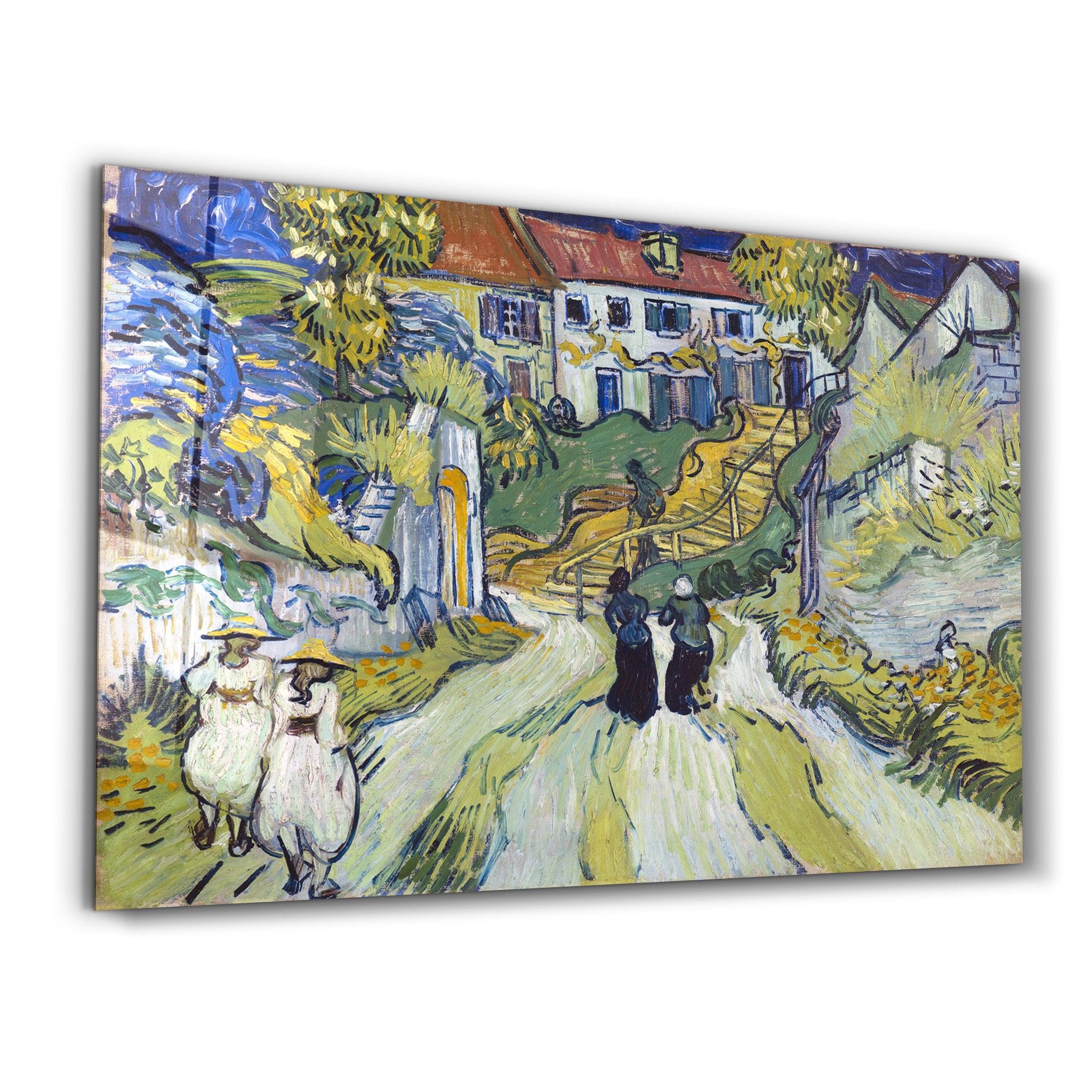 Vincent van Gogh's Stairway at Auvers (1890) | Glass Wall Art - Artdesigna