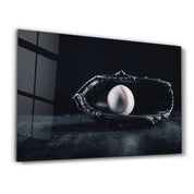 Baseball | Glass Wall Art - Artdesigna