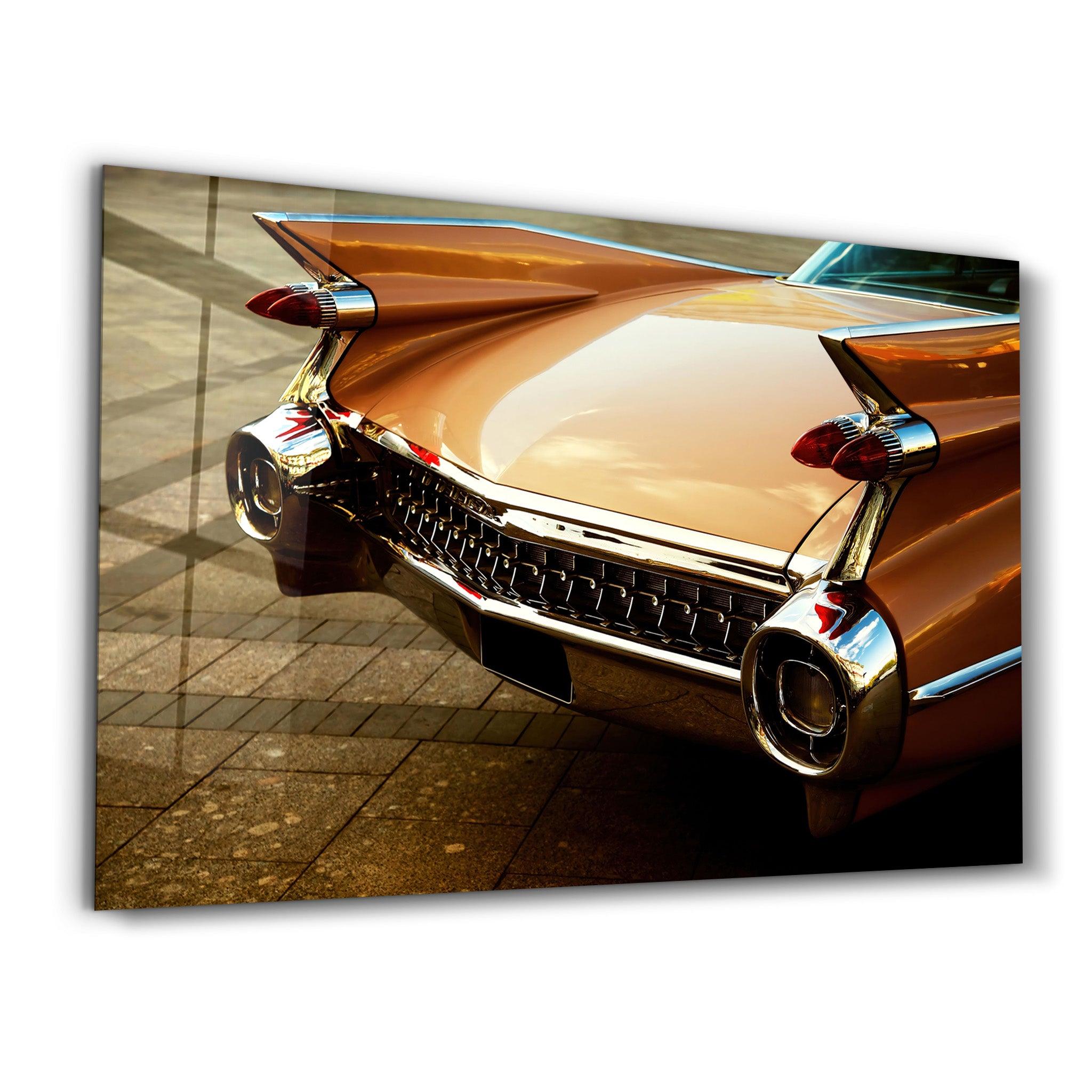 Antique Car From Cuba | Glass Wall Art - Artdesigna