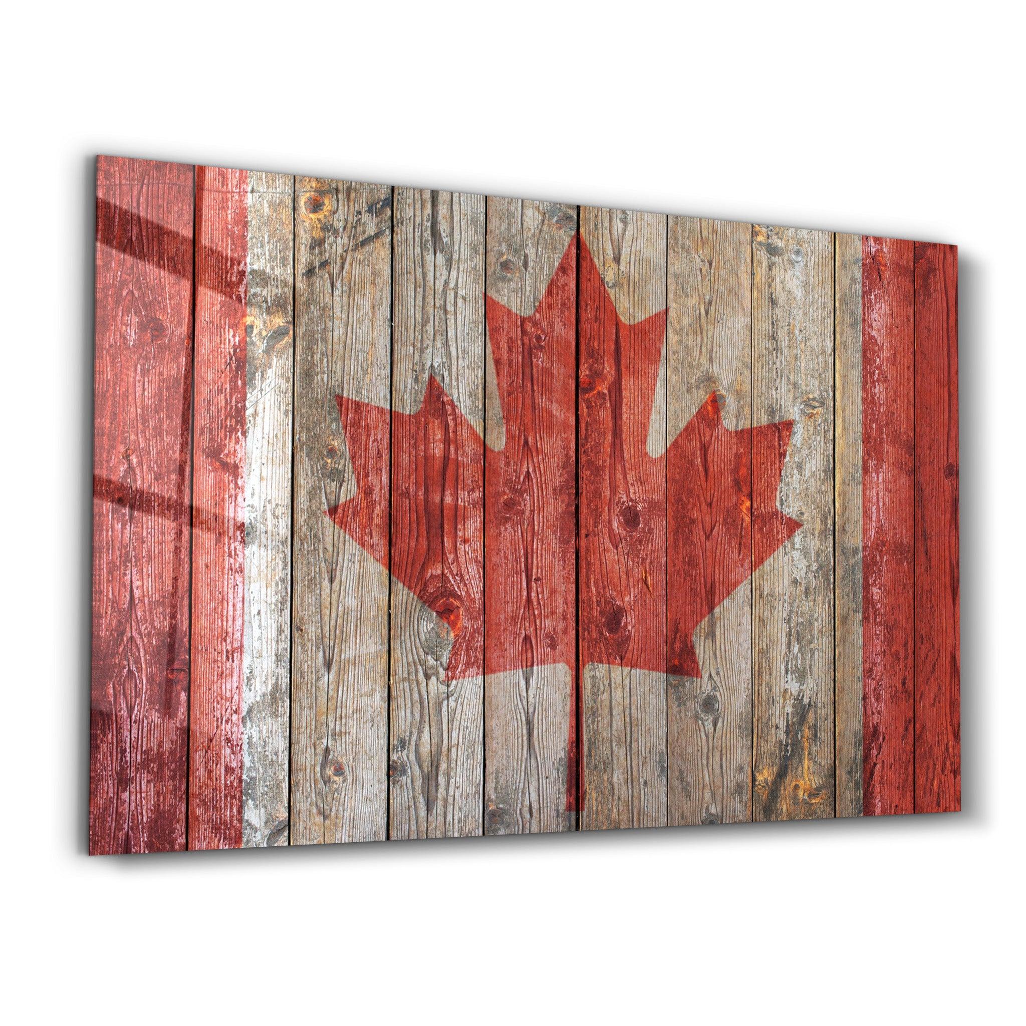 Flag Of Canada | Glass Wall Art - Artdesigna