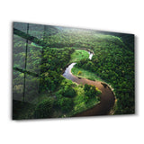 Meandering River | Glass Wall Art
