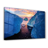 Between the Glaciers | Glass Wall Art