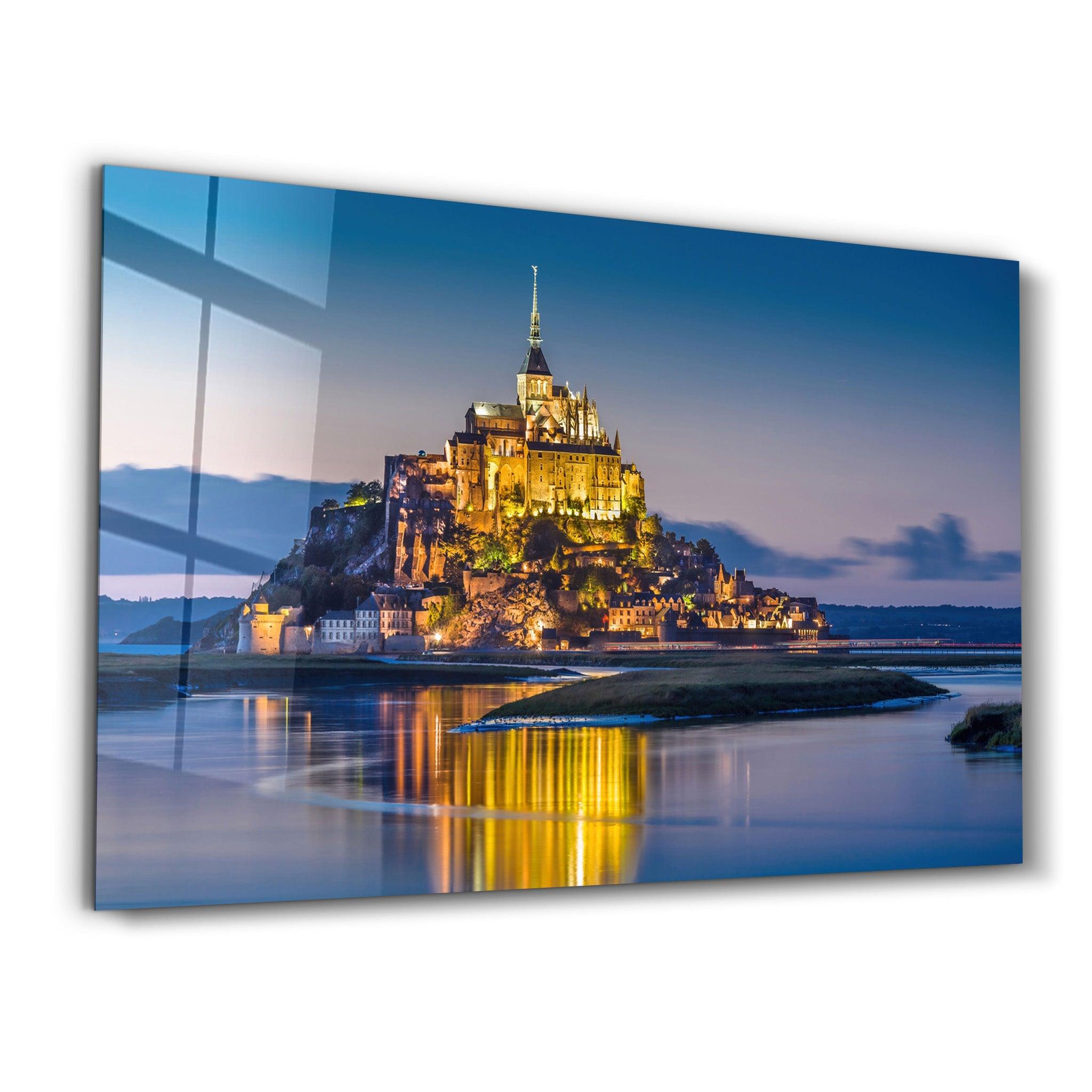 Mont Saint-Michel | Glass Wall Art - Artdesigna