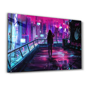 Cyber City | Glass Wall Art - Artdesigna