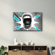 Abstract Scream | Glass Wall Art - Artdesigna