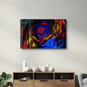 Abstract Colorful Shapes | Glass Wall Art - Artdesigna