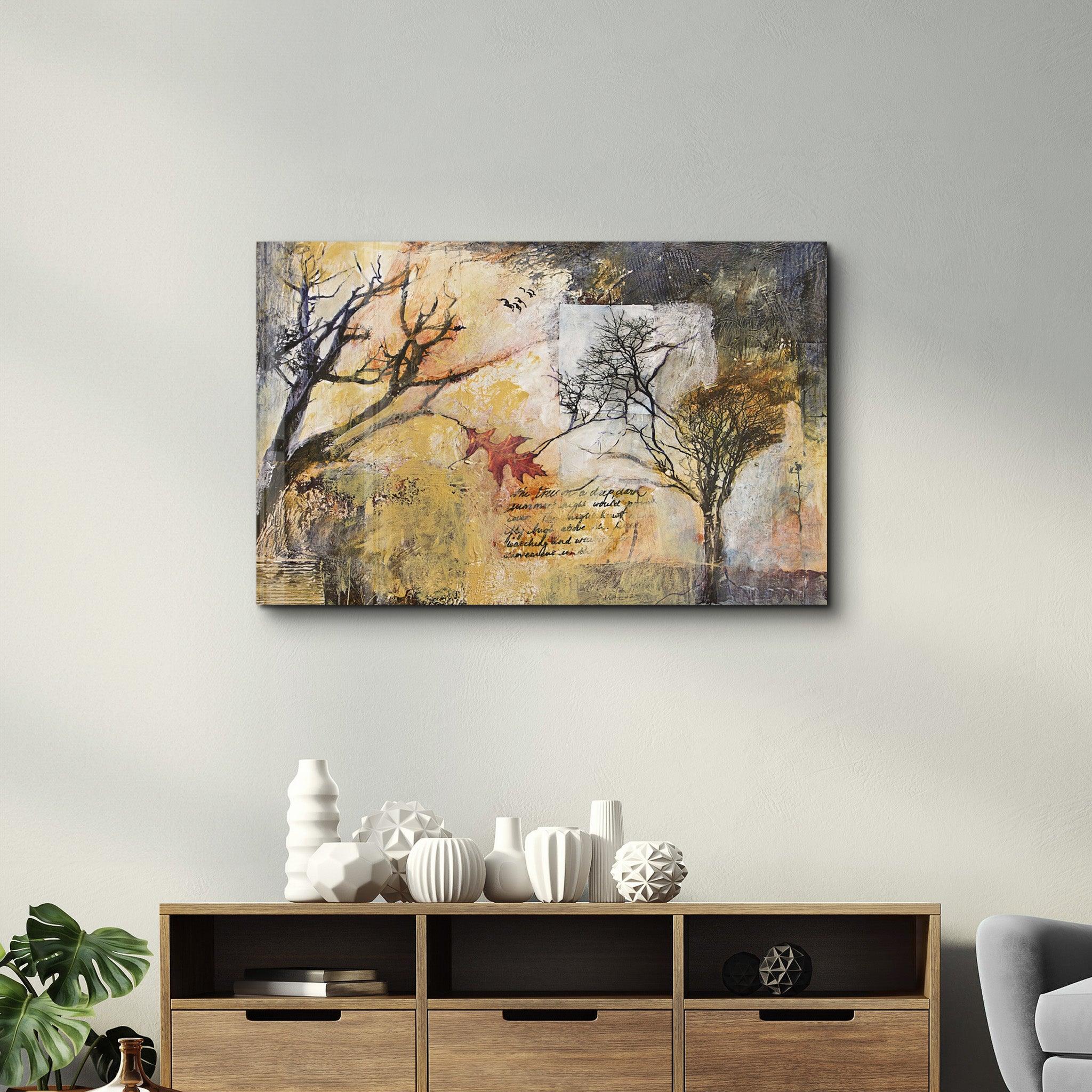 A Note Between Trees | Glass Wall Art - Artdesigna