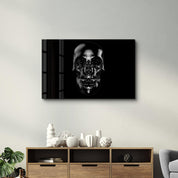 The Black Skull | Glass Wall Art - Artdesigna