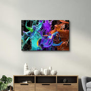 Dance Of Paints | Glass Wall Art - Artdesigna