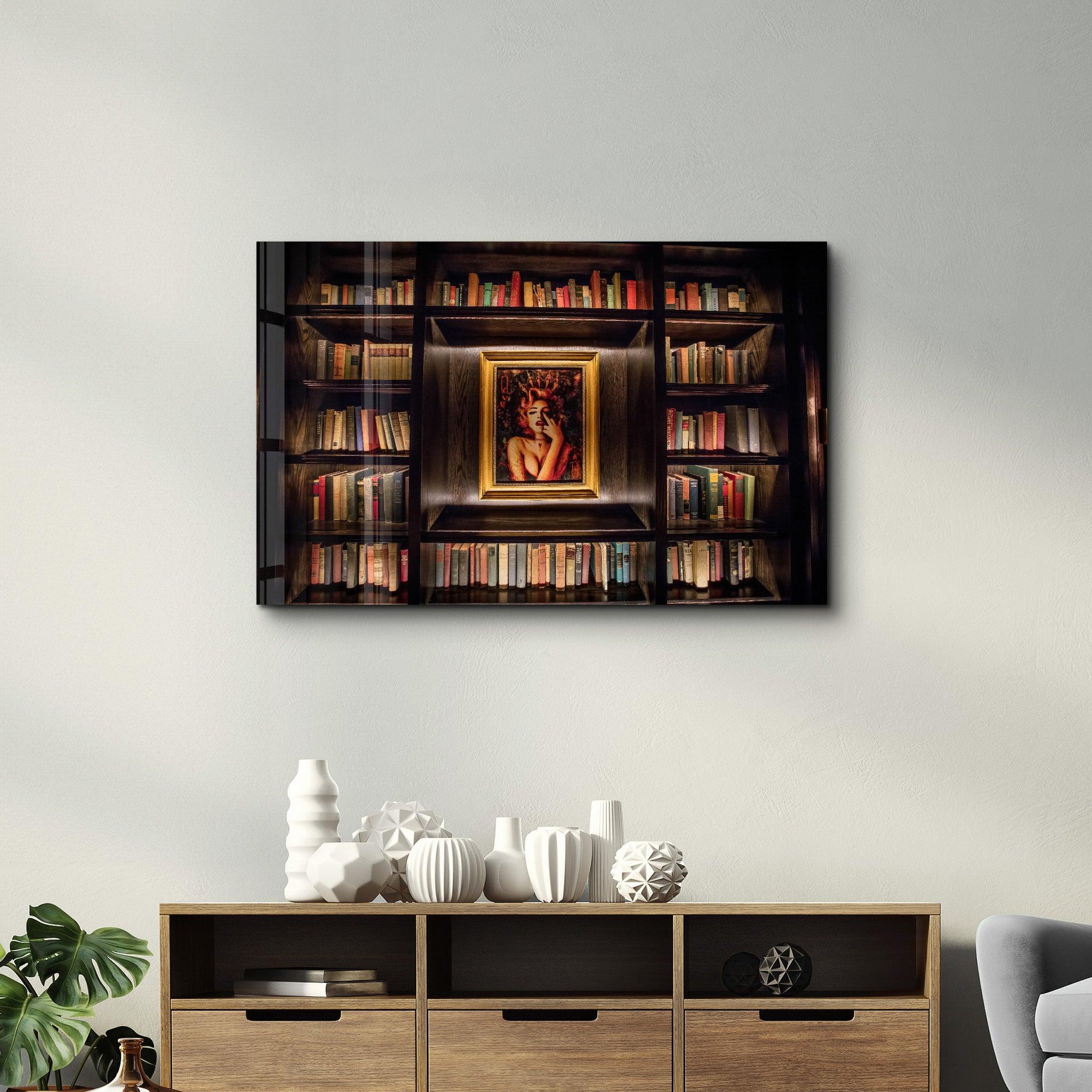 A Small Library | GLASS WALL ART - Artdesigna