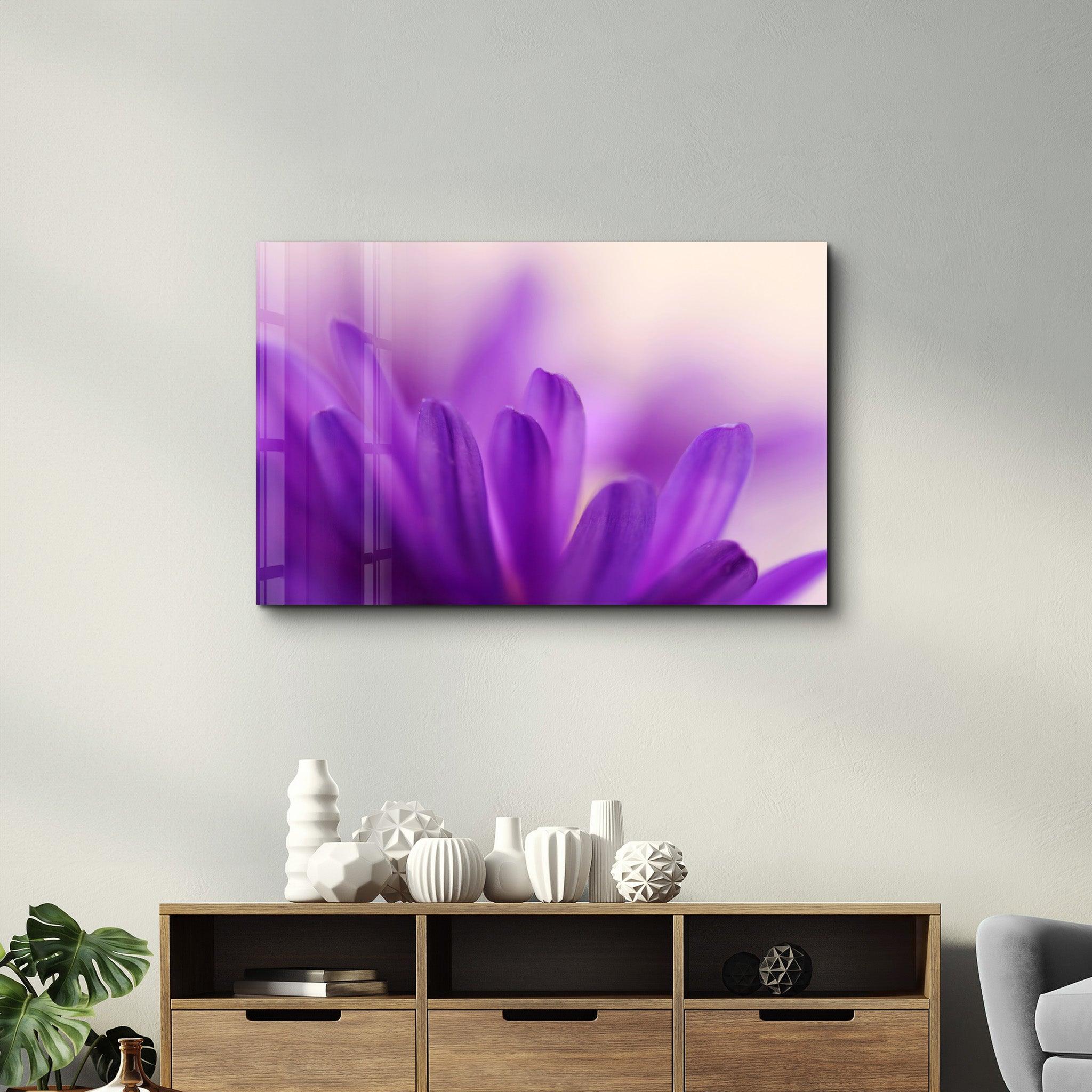 Violet Dream | Glass Wall Art - Artdesigna