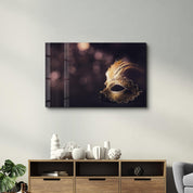 Venetian Mask | Glass Wall Art - Artdesigna