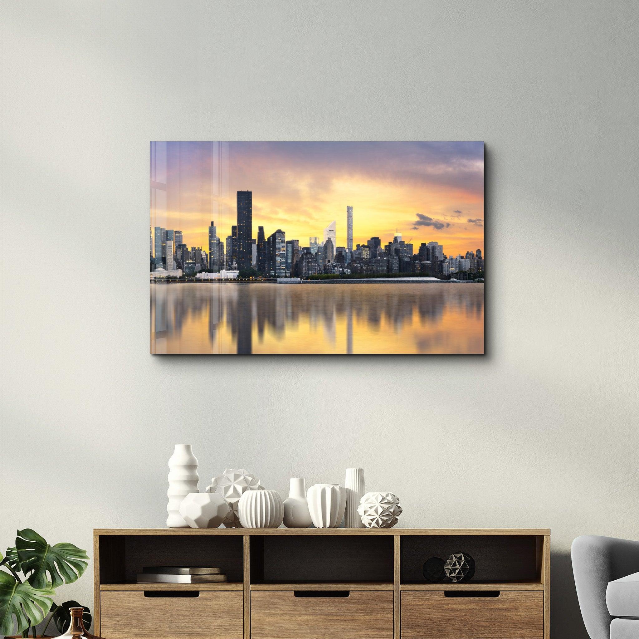 Downtown | Glass Wall Art - Artdesigna