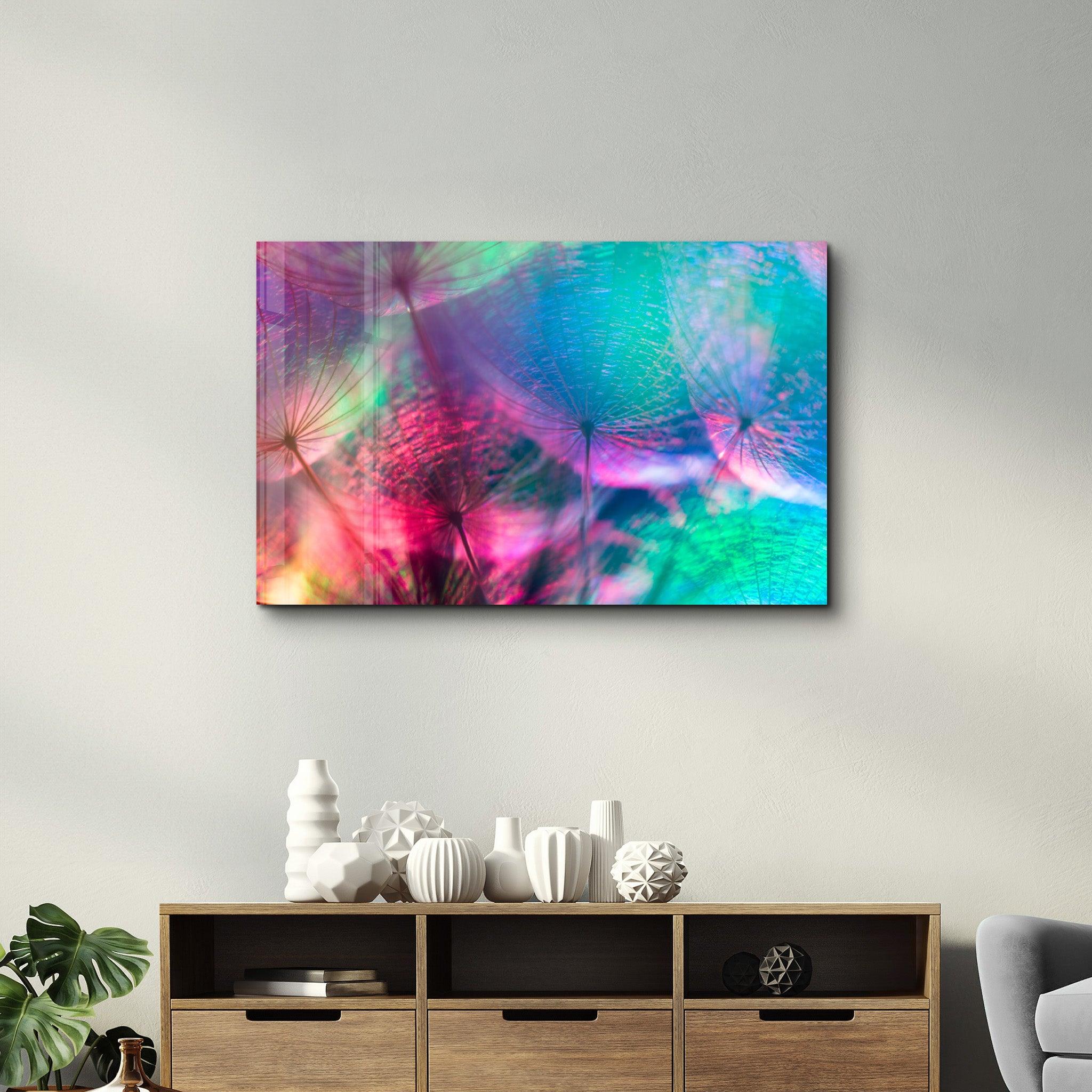 Dandelion | Glass Wall Art - Artdesigna