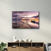 Pier 10 | Glass Wall Art - Artdesigna