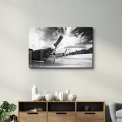 Boats on the Beach | Glass Wall Art - Artdesigna