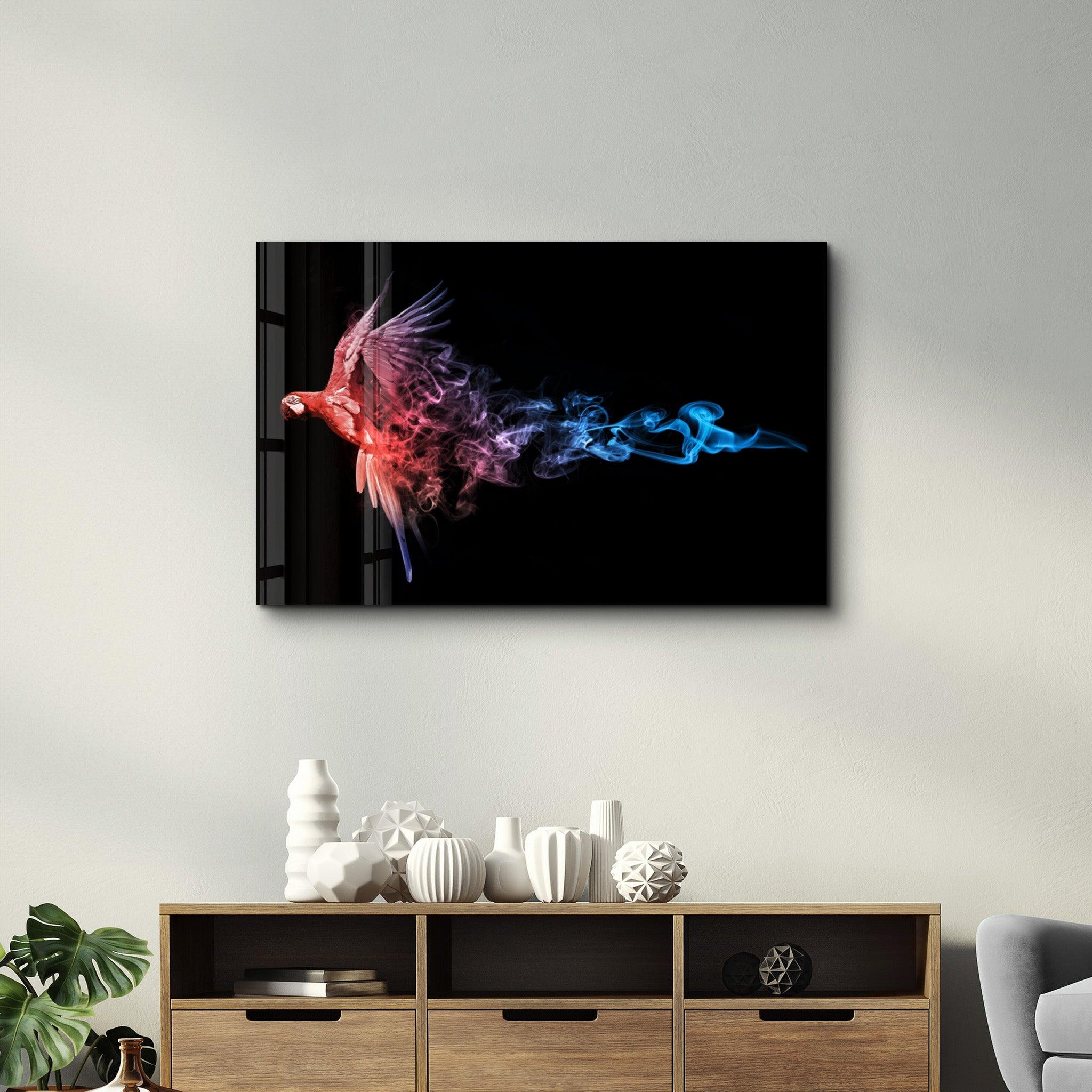 Parrot | Glass Wall Art - Artdesigna