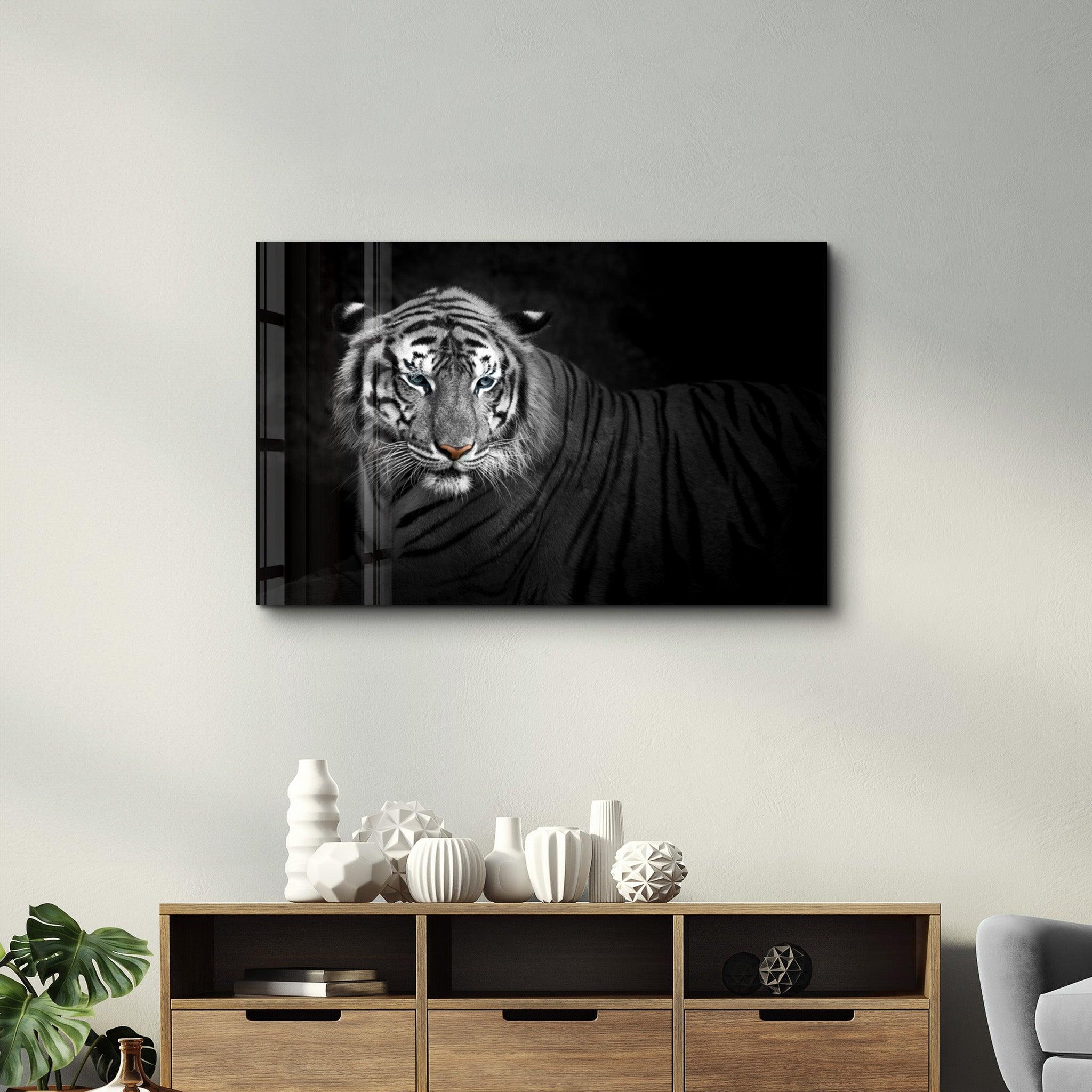 Tiger 4 | Glass Wall Art - Artdesigna