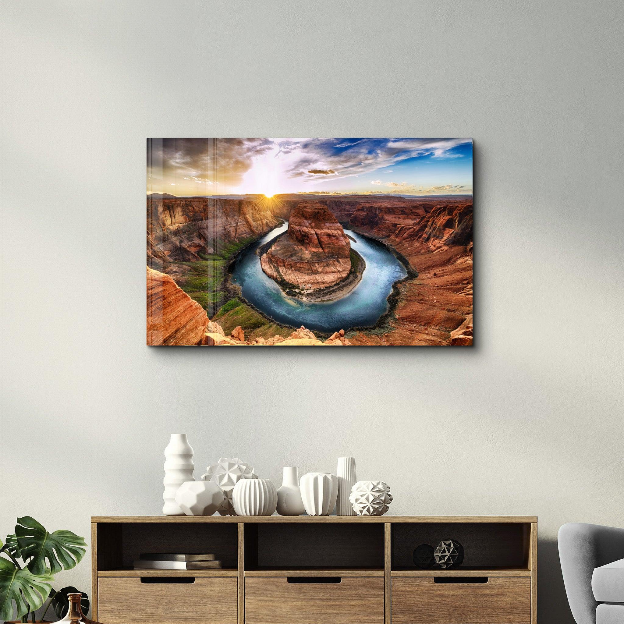 Canyon Lake | Glass Wall Art - Artdesigna