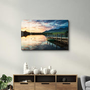 Lake Landscape | Glass Wall Art - Artdesigna