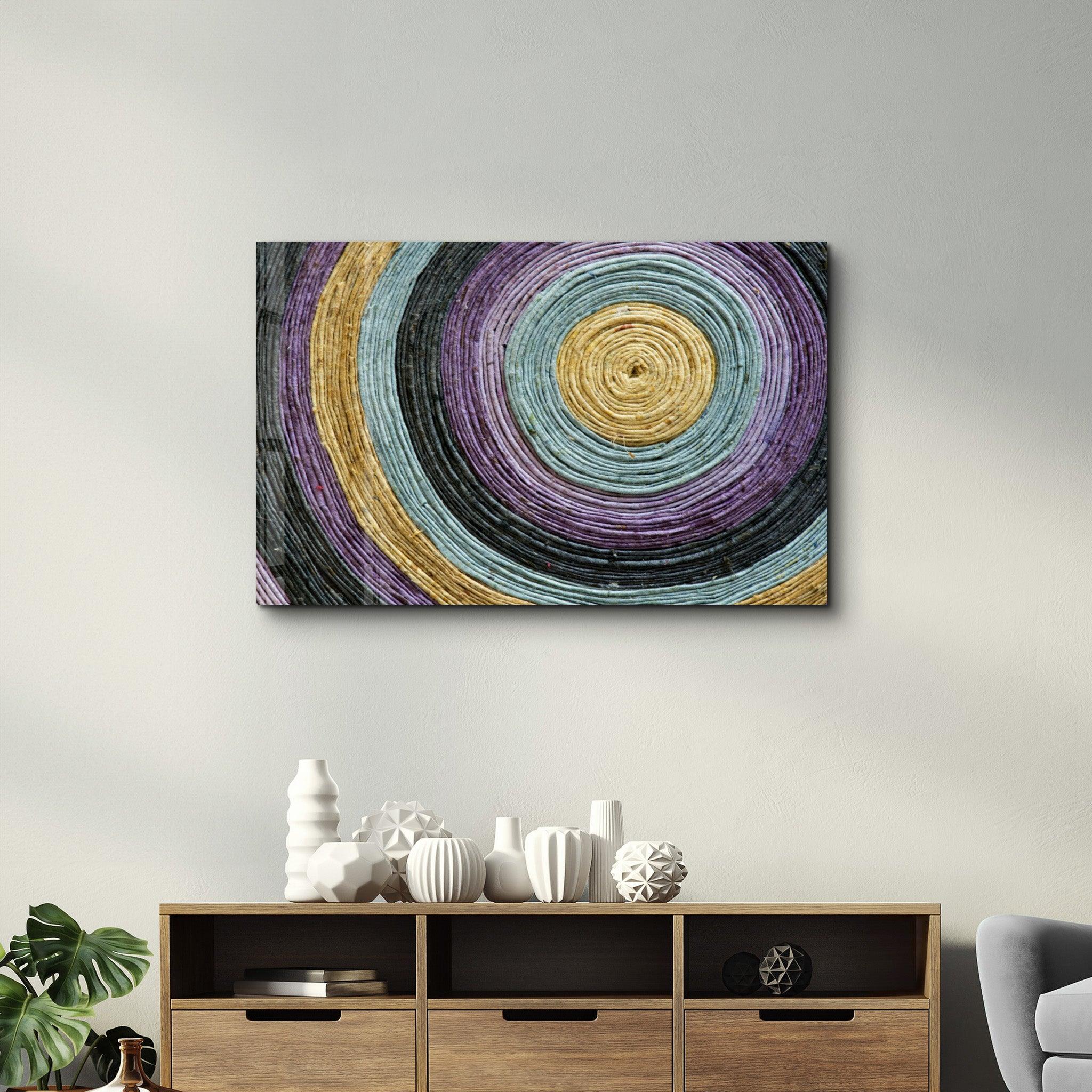 Colored Spiral | Glass Wall Art - Artdesigna