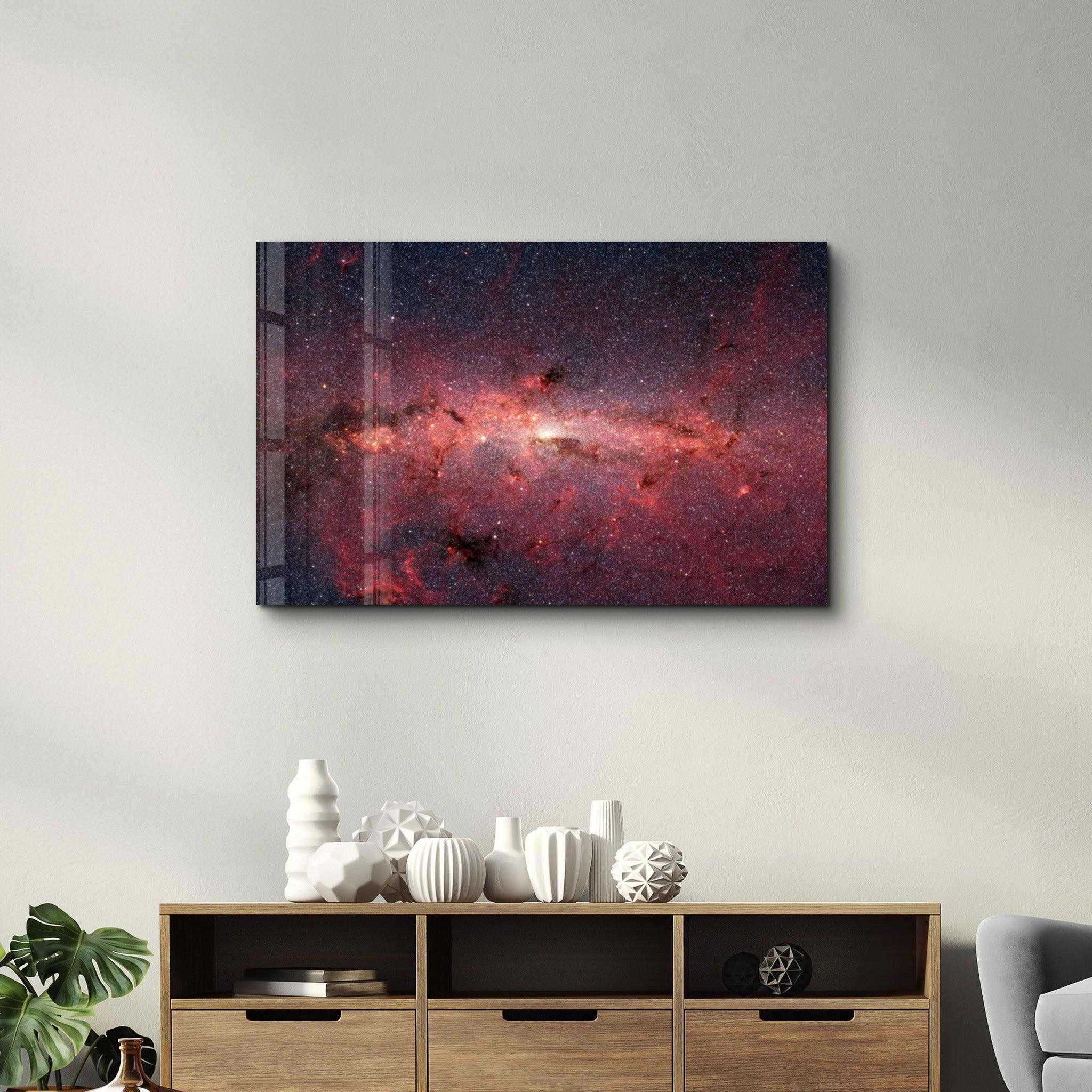 Red Nebula | Glass Wall Art - Artdesigna