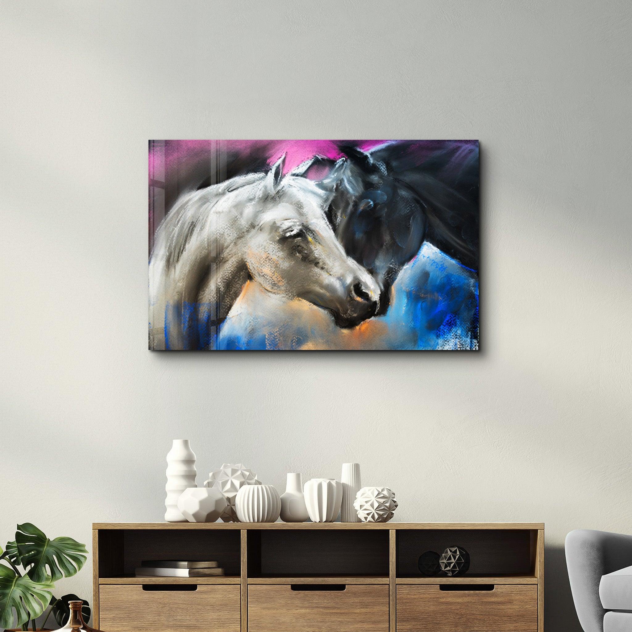 Horse | Glass Wall Art - Artdesigna