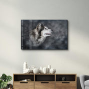 Wolf 2 | Glass Wall Art - Artdesigna