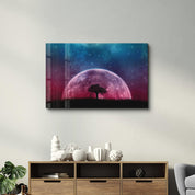 PinkMoon | Glass Wall Art - Artdesigna