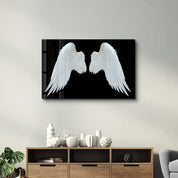 Angel Wings | Glass Wall Art - Artdesigna