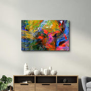 Abstract Colors | Glass Wall Art - Artdesigna