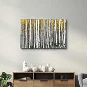 Abstract White Trees | Glass Wall Art - Artdesigna