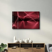 Abstract Neon Lines | Glass Wall Art - Artdesigna