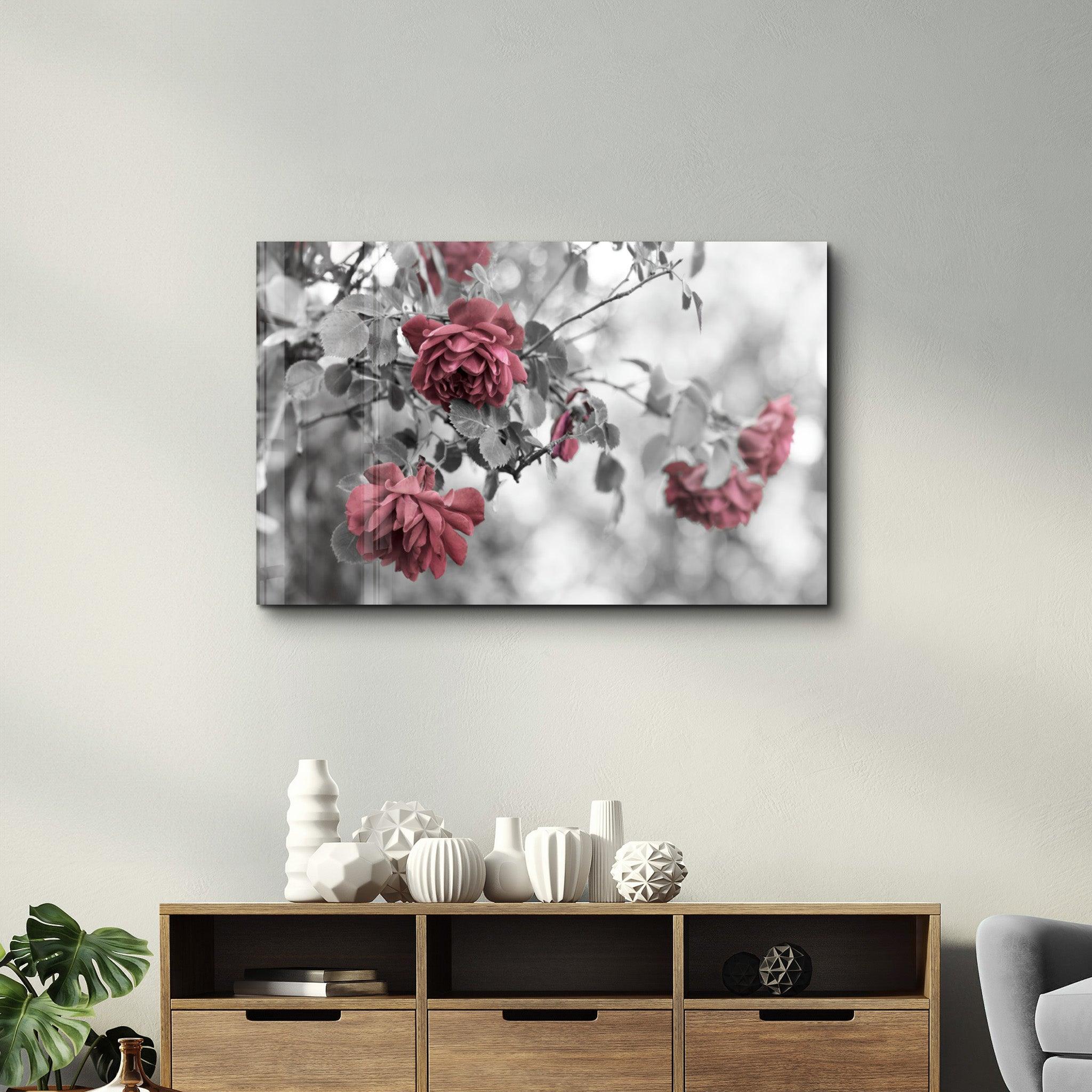 Roses | Glass Wall Art - Artdesigna