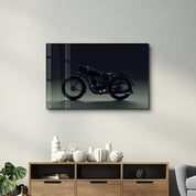 Old Biker | Designer's Collection Glass Wall Art - Artdesigna