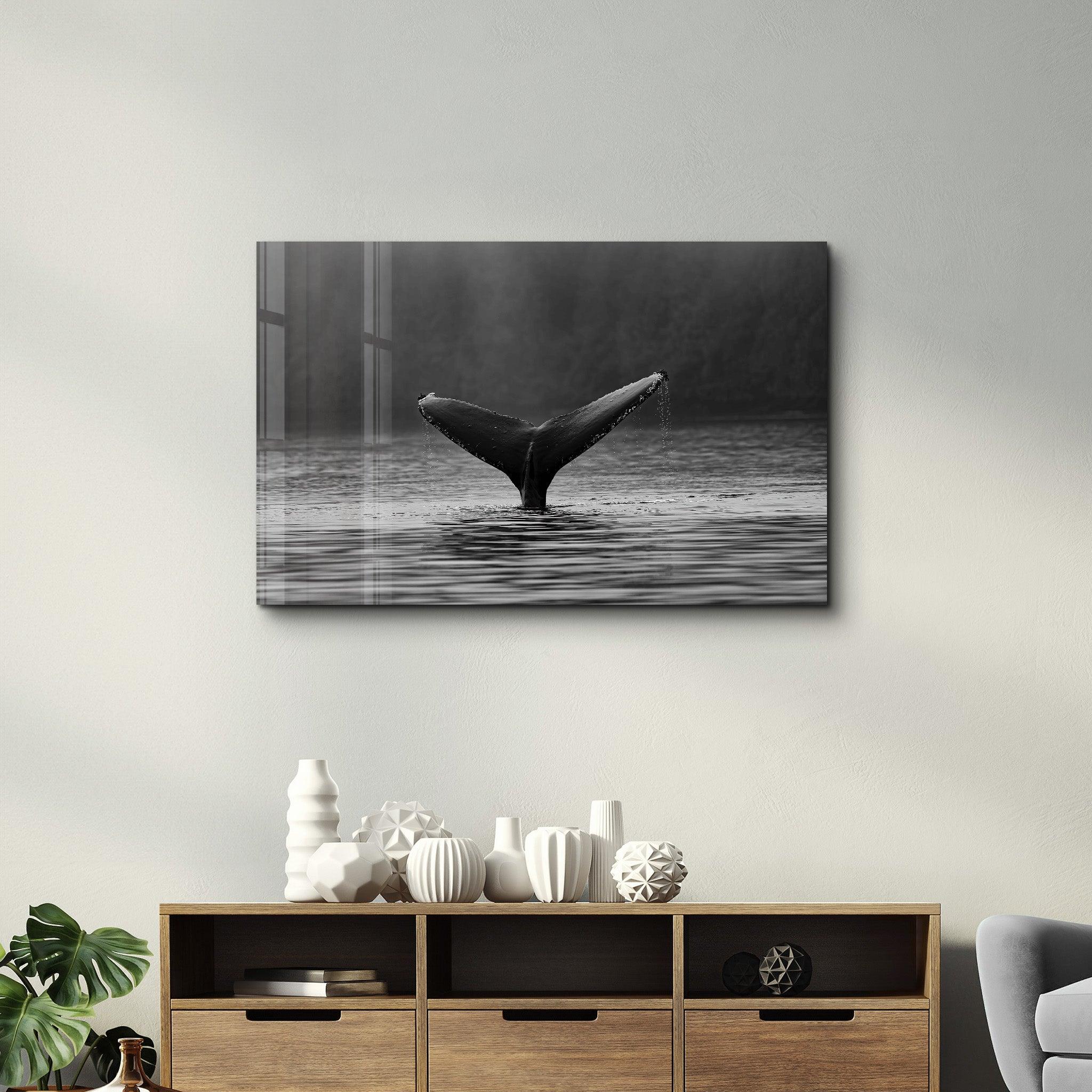 Whale | Designer's Collection Glass Wall Art - Artdesigna