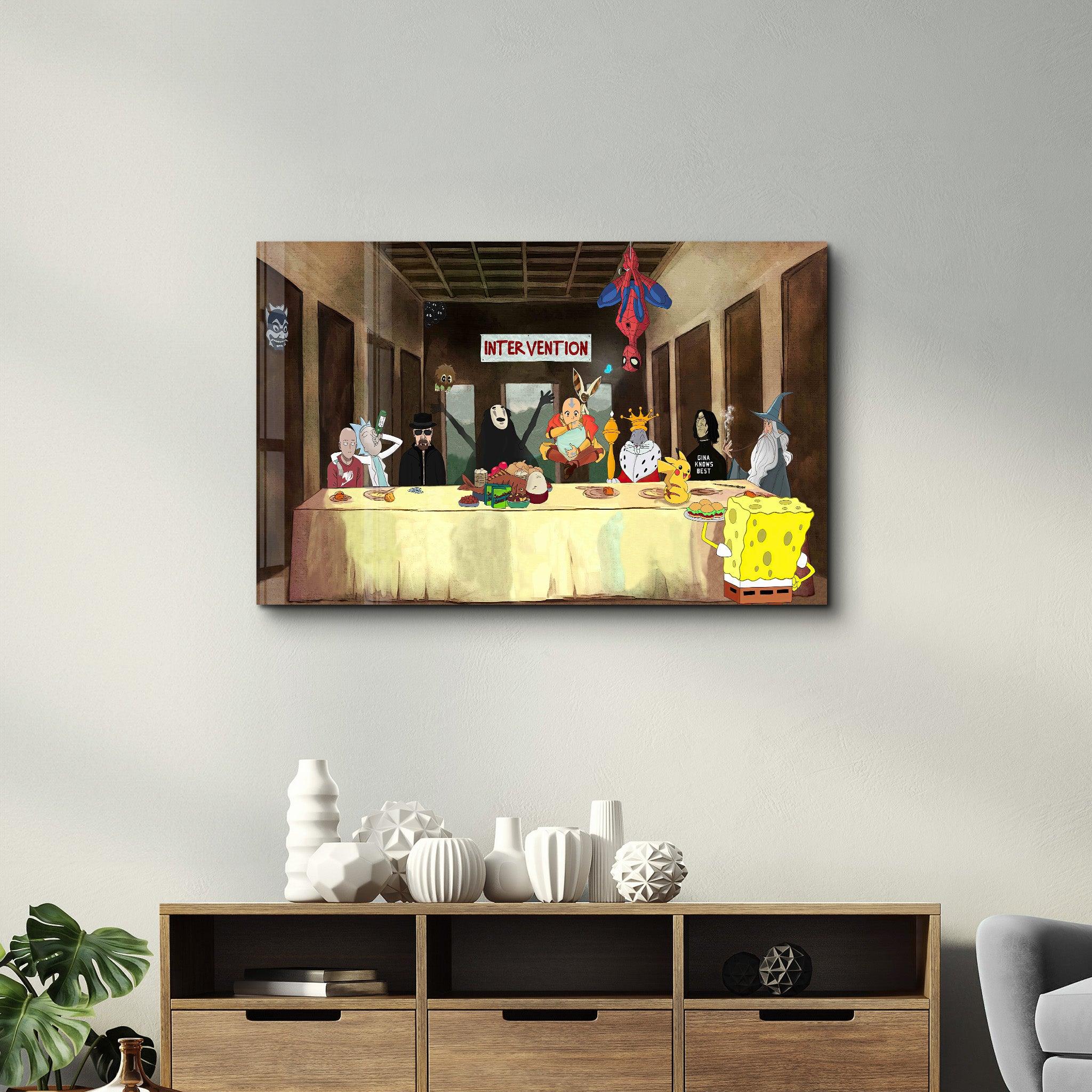 The Last Supper - Cartoons | Glass Wall Art - Artdesigna