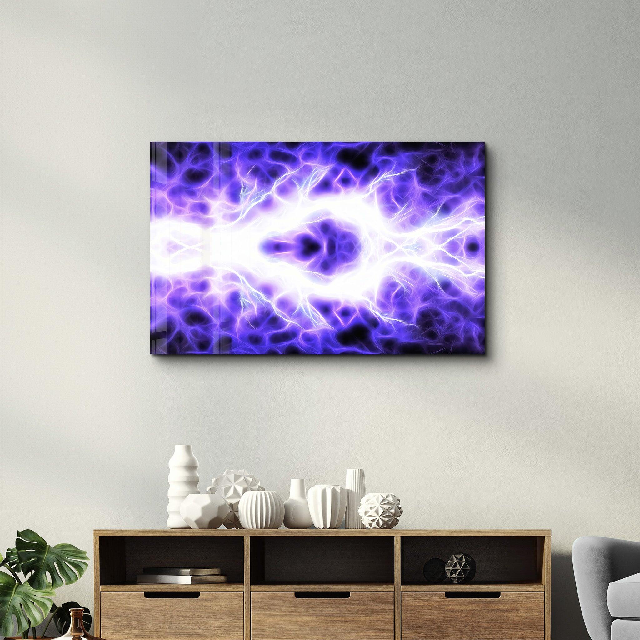 Lightning | Glass Wall Art - Artdesigna