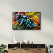 Abstract Strokes | Glass Wall Art - Artdesigna